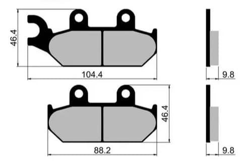PASTILHA D. XT600E  D.XT600K  D.XTZ 660TENERÉ 91..